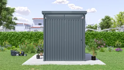 Productafbeelding van Bergart tuinhuis "Rheinfelden 78", antraciet, mat, 4,4 m², zonder hellend dak