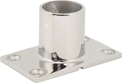 Produktbild von Boot Handlauf Fitting Rechteckige Basis Silber Robuste rostfreie Boot Deck Handlauf Rechteckige Basis für Boot Marine Yacht 9030MM/1.2in