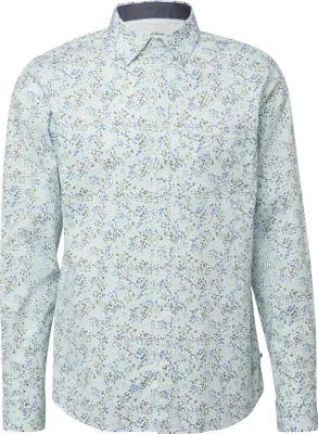Produktbild von s.Oliver Slim Fit Hemd mit All Over Print und Kentkragen Weiß Mehrfarbig