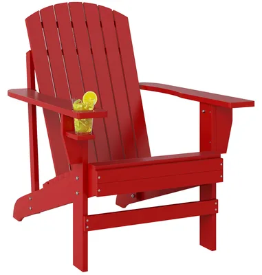 Produktbild von Andirondack Gartenstuhl Gartensessel Outdoor-Sessel, 72 cm x 97 cm x 92 cm, Rot