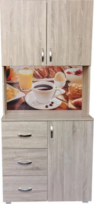 Produktbild von Küchenbuffet Blanca 180x80x40 cm mit Regalfächern und Schubladen