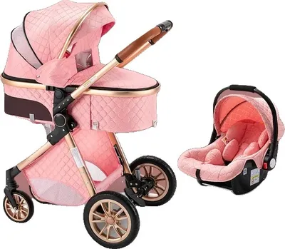 Produktbild von Kinderwagen für Babys, multifunktional, einfach zusammenklappbar, Pink
