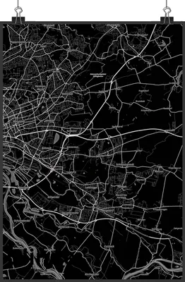 Produktbild von Mr. & Mrs. Panda Bild Glinde DIN A4 - Geschenk, drucke, Stadt Dorf Karte Landkarte Map Stadtplan, kunstposter, Wandbild, Kunstdruck, wanddeko