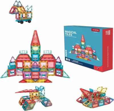 Immagine prodotto di Set di costruzioni magnetiche Magical Tiles 109 pezzi