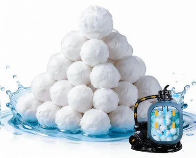 Obrázok produktu pre 700 g filtračných guľôčok pre bazén, náhrada za 25 kg filtračného piesku, univerzálne kompatibilné
