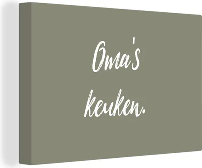Produktbild von OneMillionCanvasses® - Leinwandbilder - 150x100 cm, Zitate - Sprichwörter - Großmutters Küche - Küche, Wandbilder Kunstdruck Wanddekoration - Foto auf Leinwand - Gemälde auf