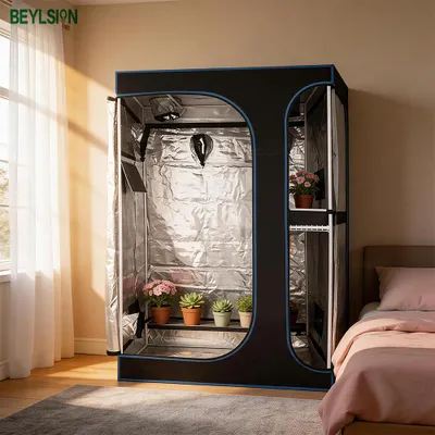 Immagine prodotto di Tenda di coltivazione 120x90x180 cm - Tessuto Oxford 600D - Rivestimento riflettente in Mylar - Per la coltivazione di piante in interni