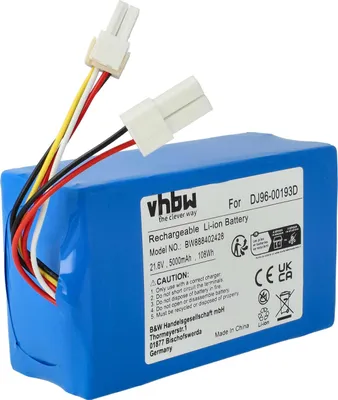 Produktbild von vhbw Akku Ersatz für Samsung DJ96-00193D für Staubsauger (5000 mAh, 21,6 V, Li-Ion)