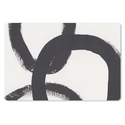 Produktbild von MuchoWow® Mauspad Mousepad Abstrakt - Formen - Schwarz - Kreise 27x18 cm - Mousepads - Maus Mat - Pad - Mausunterlage - Büroartikel - Desk Matten