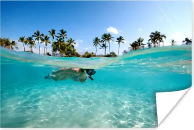 Produktbild von MuchoWow® Poster Meer - Schnorcheln - Hawaii 30x20 cm - Plakate - Print