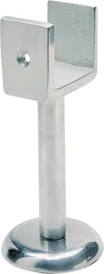 Produktbild von Trennwandstütze U-förmig, Bodenabst. 102mm, Lichte Breite 25 mm, silber eloxiert