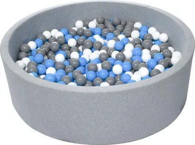 Produktbild von Bällebad für Kinder, Durchmesser ca. 125 cm + 900 Bälle weiß, blau, grau