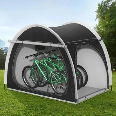 Produktbild von Faltbares Aufbewahrungszelt - Gartenschuppen - Wasserdichtes 210D Oxford Gewebe - Fiberglasrahmen - Für Fahrrad und Motorrad - Leicht aufzubauen