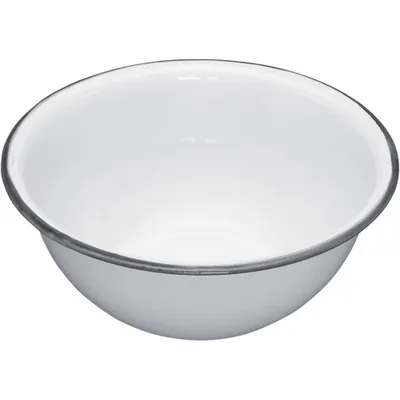 Zdjęcie produktu dla miska 16 cm emaliowana biała/szara
