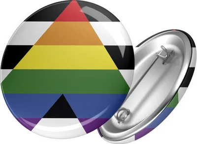 Produktbild von Huuraa Button Straight Heterouell LGBTQ Geschenk Ansteck Pin Größe 59mm Straight Heterouell LGBTQ Präsent