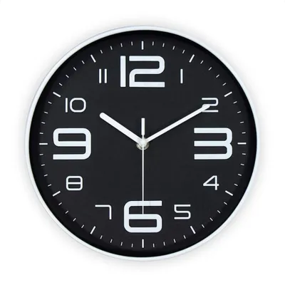 Obrázok produktu pre SensaHome nástenné hodiny 25 cm s minimalistickým quartzovým dizajnom - čierne