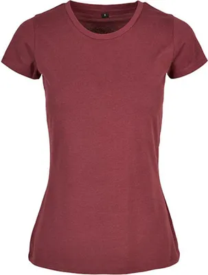 Produktbild von Build Your Brand Basic BB012 | LadiesŽ Basic Tee Kurze, eingesetzte Ärmel - Farbe: Cherry - Größe: XS