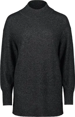 Produktbild von Lässiger Uni-Strickpullover mit Rollkragen, Langarm und überschnittenem Arm, 72 cm Gesamtlänge