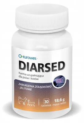 Produktbild von EUROWET Diarsed - nahrungsergänzungsmittel für hunde und katzen - 30 tabletten