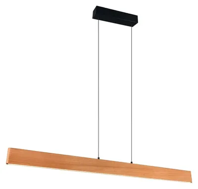 Produktbild von Trio 359719130 Edgewood LED Pendelleuchte 36W dimmbar Holzfarbig CCT einstellbare Lichtfarbe