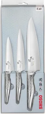 Immagine prodotto di Kai Messerset Seki Magoroku Shoso 3-tlg., Küchenmesser, Edelstahl, 2 Allzweckmesser und 1 Kochmesser, 51S-300