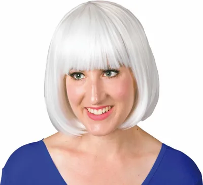 Produktbild von Foxy Pagenkopf-Perücke weiß Karneval