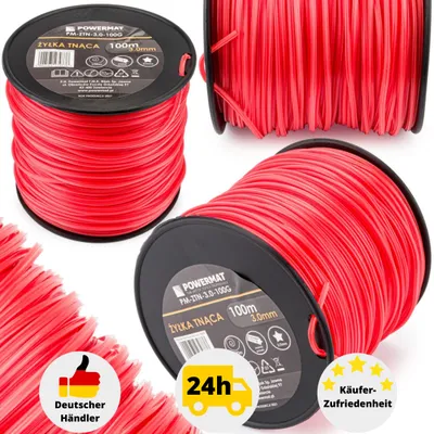 Produktbild von POWERMAT Mähfaden für Freischneider 3 mm 100 m 5-kantig PM-ZTN-3.0-100G