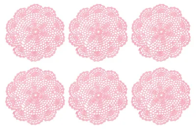 Immagine prodotto di Sottobicchieri in cotone fatti a mano, con motivo floreale, set da 6