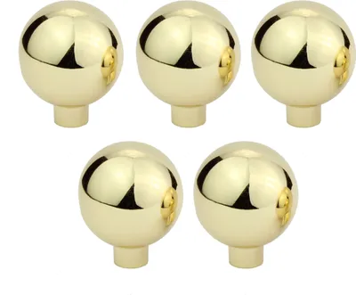 Immagine prodotto di Natural Goods Berlin maniglia per mobili BALL, pomello per mobili, maniglia per armadi, pomello per cassetti e porte, oro, 5 pezzi