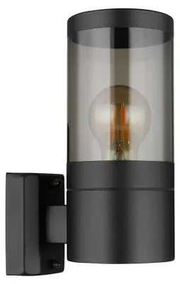 Produktbild von LED Außenwandleuchte, Edelstahl, Schwarz, IP44, H 24 cm