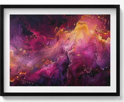 Produktbild von Abstrakte Textur– Wandbild mit Rahmen – Gerahmtes Bild  – Wanddekoration – 80x60 cm –  Schwarz Rahmen