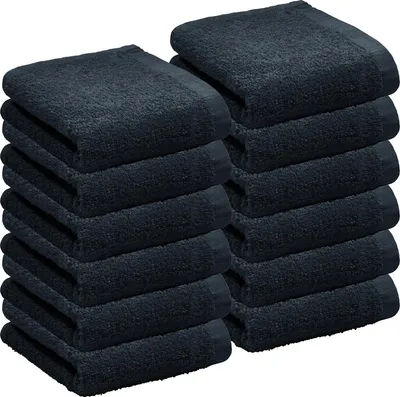 Produktbild von REDBEST Gästetuch Oceanside" 12er-Pack schwarz 30x50 cm"
