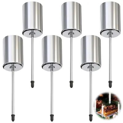 Produktbild von Adventskranz Kerzenhalter 6 Stück Stabkerzenhalter zum Stecken Silber Metall
