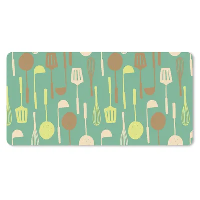 Produktbild von MuchoWow® Schreibtischunterlage Spatel - Löffel - Muster - Küche 80x40 cm - XXL Mauspad - Gaming Mauspad