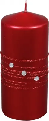 Immagine prodotto di Candela ZIRKON Natale metallizzato lucido d6x13cm