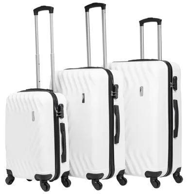 Productafbeelding van Universele maat VS-58 | VERTICAL STUDIO "Reykjavik" koffer set, 3 stuks, 20", 25", 28", wit