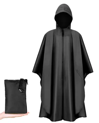 Produktbild von Vicloon Regenponcho, Uni Regenjacken Regencape, Regen Poncho Jacke Mantel für