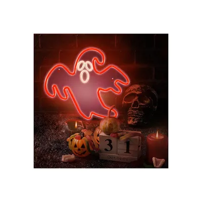 Image de Forever Light FPNE12 Veilleuse néon plexiglas LED fantôme enseigne lumineuse LED signe rouge