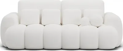 Produktbild von Krudox COT 3-Sitzer Ausziehbares Schlafsofa mit Bettkasten Stauraum und Kissen Couch mit Schlaffunktion 256x105x119 cm Stoff Paolli 01