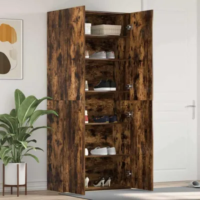 Produktbild von vidaXL Schuhschrank 80 x 35,5 x 180 cm Holzwerkstoff R?uchereiche