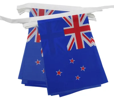 Neuseeland Wimpelkette 4 m, 20 Flaggen, Polyester 15x10 cm