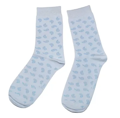 Produktbild von Damen Socken aus Baumwolle Paisley Hellblau Größe 39-42