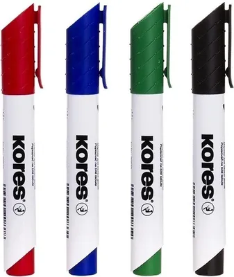 Obrázek produktu pro Kores M20845, 4 kusů, Černá, Modrá, Zelená, Červená, Černá, Modrá, Zelená, Červená, Bílá, 3 mm, 5 mm