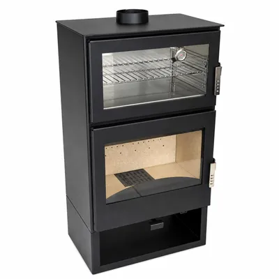 Produktbild von Kaminofen Verso Ava F 11 kW mit Edelstahl-Backfach – Holzofen für Festbrennstoff