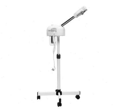Produktbild von Gesichtsbedampfer - Dampfgerät auf Rollen - 800W Heißdampf - Höhenverstellbar 112–132 cm - 750 ml Wassertank - Für Zuhause, Kosmetikstudio, Spa - Weiß
