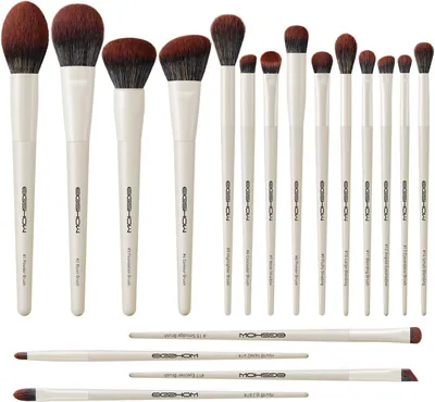 Produktbild von Make-up Pinsel Set 18 Stücke, synthetisch, für Schminkroutine