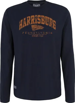 Produktbild von Übergrößen Longshirt Harrisburg Orange AHORN SPORTSWEAR Navy 7XL