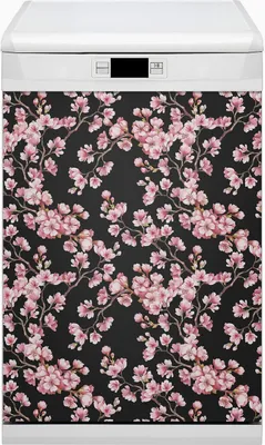 Produktbild von Geschirrspüle Magnet für Spülmaschine Magnetmatte Küche Magnete  Dekorative 45x80 cm  - Blumenkirschen