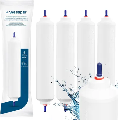 Obrázok produktu pre Náhradný vodný filter Wessper pre chladničky Samsung Side By Side, LG, AEG, HAIER, Whirpool, DA29-10105J, HAFEX/EXP, DA99-02131B, WSF-100, USC-100 4ks