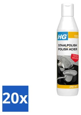Produktbild von 20 x HG Staalpolish - Edelstahl-Pflegemittel - 250 ml - Vorteilspackung - 20 Stücke